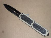 Titan Tan OTF D/A Black Serrated Double Edge Automatic Knife