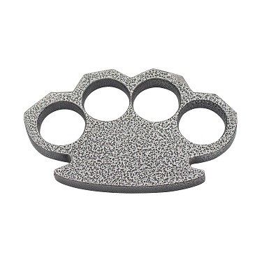 4 Ounce Solid Aluminum Brass Knuckles Paperweight