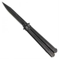 Sandstorm Black Heavy Duty Butterfly Knife Drop Point