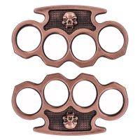 Vampire Skull Brass Knuckles Paperweight Coppe