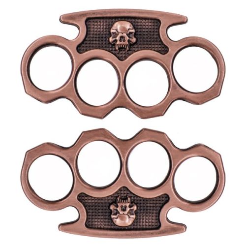 Vampire Skull Brass Knuckles Paperweight Coppe